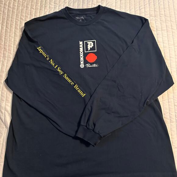 Primitive x Kikkoman Long Sleeve Graphic Tee – Size 3xl Blue - Picture 2 of 4